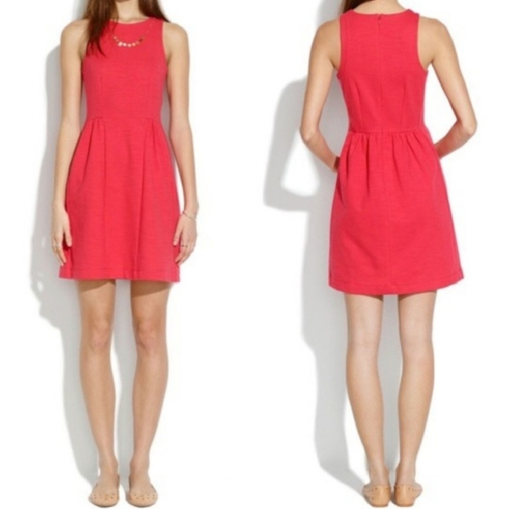 {Madewell} Keynote Ponte Coral Red Dress